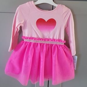 Baby girl pink heart dress